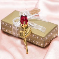 Regalo De Día De La Madre Para Novia Rosa De Cristal Artificial Flores Del Amor Eterno Para Aniversario Boda Suministros De Fiesta - details 0