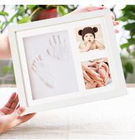 Kit para hacer huellas de manos y huellas de bebé, recuerdo para niños y niñas recién nacidos, regalos para niñas y bebés, regalos para baby shower para nuevas mamás, marcos de fotos para bebés, registro de bebés, decoración de guardería - details 1