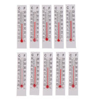 Termómetro De Papel Y Cartón Miniatura 10 Pcs 5cm*1.1cm Para Interior Rango De Medición -20 a 50 Celsius - details 0