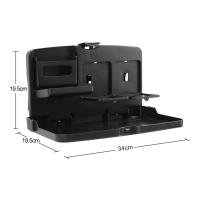 Mesa De Coche Trays Organizador Portátil Para Bebidas Y Comida En Asiento Trasero Plegable Universal Tamaño 340x200x30mm Color Negro - details 3