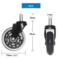 Ruedas De Silla De Oficina Rueda De Rollerblade Estilo Repuesto Para Muebles Rueda De Caster De Alta Calidad Pack De 1/3/5 - details 1