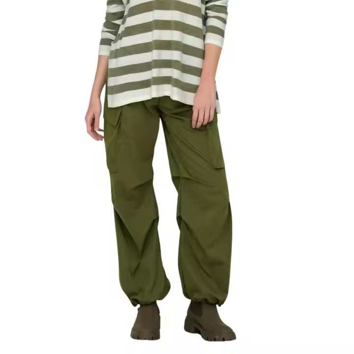 Pantalon Only Ocean Parachute Verde Para Mujer - 1