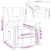 vidaXL Sillón reclinable de tela verde oscuro - details 7
