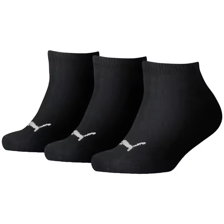 Calcetines Puma Invisible 3Pack para niños unisex en color negro - 1