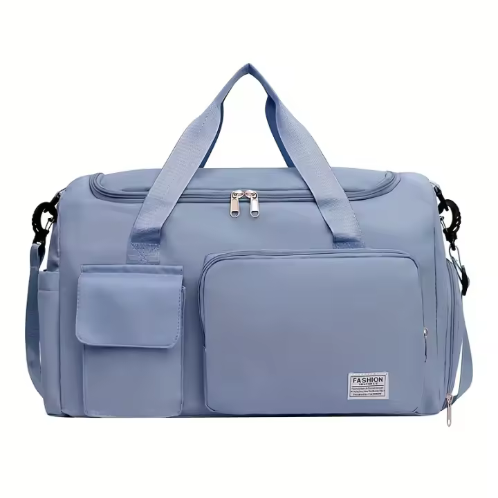 Bolsa de viaje de corta distancia de gran capacidad para mujer, con separación de ropa seca y húmeda. - 1