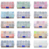 200Pcs/Box Aretes De Vidrio Colorido De 8MM Con Forma Redonda Para Creación De Joyería DIY Pulseras Collares Encantos - details 1