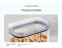 Juego De 4 Botellas Selladas De Gran Capacidad Para Almacenamiento De Cereales Transparente Plástico Resistente Al Humo En La Cocina - details 17