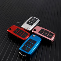 Funda De Llave De Coche TPU Automática Para VW Volkswagen Polo Tiguan Passat B5 B6 B7 Golf 4 5 6 MK6 Jetta Lavida Skoda Octavia - details 1