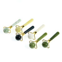 Masajeador De Jade Natural Rodillo De Bola Redonda Para Cuidado De La Piel Facial Lifting Eliminador De Arrugas Massajeador De Ojos - details 1