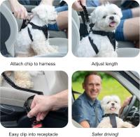 Cinturón de Seguridad de Coche para Perros Gato, 2PCs Arnés del Cinturón de Nylon Ajustable Universal - details 4