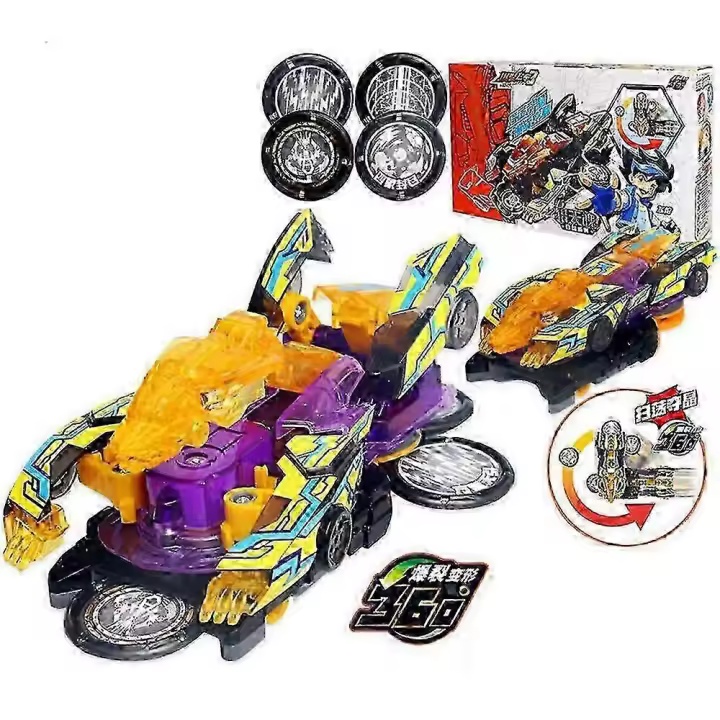 Caliente screechers violencia salvaje transformación anime figura de acción robot explosión deformación coche bestia 360 Flip captura chip niños Juguetes - 1