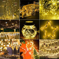 Luces De Navidad LED Impermeables Con Control Remoto Y Pilas Incluidas Cadena De Luces De Fairy Para Decoración De Bodas Y Exterior Con 8 Modos Colores Variados - details 8