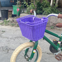 Cesta De Bicicleta Tejida a Mano De Rotan Almacenamiento Para Manillar Frontal Para Niños Y Adultos Bolsa Portabagajes Para Ciclismo - details 6