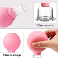1/4PCS Copas De Masaje Corporal De Goma Para Levantamiento De Piel Facial Anti-Celulitis Con Vacío Uso En El Cuerpo Y Rostro Tamaño S/M/L/XL Colores Rosa/Azul - details 8