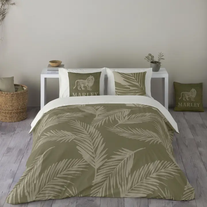 MARLEY - Funda Nórdica Estampada - Algodón Extra Suave - Fabricado en España - Incluye Funda Nórdica + 1 o 2 Fundas de Almohada - CLARKS BOB MARLEY - 1
