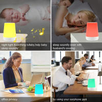 Máquina Inteligente de ruido blanco para dormir para bebés, luces nocturnas coloridas, 34 sonidos calmantes, compatible con aplicación de Control remoto - details 3
