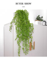 Arbustos Artificiales De Suculentas Colgantes Para Decoración De Pared Hogar Jardín Bodas Y Fiestas Falsas Plantas Verdes De Rattan Estilo Bonsái - details 7