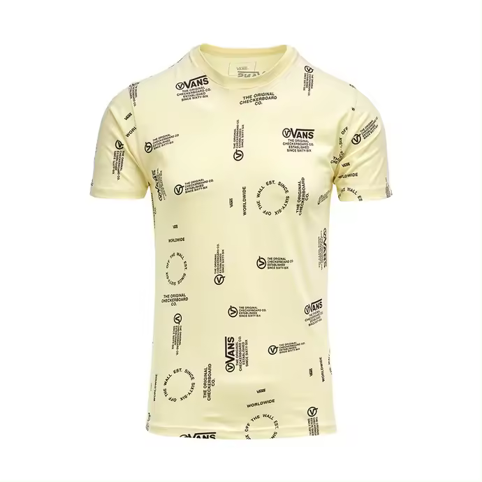 Vans - Camiseta Vans Distortion Allover Print Amarilla - Moda de Hombre - VN0A49PUYKA - 1