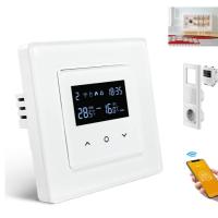 Termostato de calefacción por suelo radiante con WiFi inteligente AVATTO, sistema 55 estándar, superficie de cristal, para control de temperatura ambiente y actuador, compatible con Alexa/Google Home/Smart Life, WiFi de 2,4 GHz, 240 V, - details 1