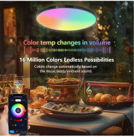 Luz De Techo LED Inteligente TUYA RGB Control Remoto Bluetooth 2.4G 30W 36W 220V Decoración Para Hogar Dormitorio Sala De Estar Cocina - details 5