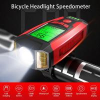 Luces de bicicleta LED Ciclismo Faro con 130dB Cuerno Bicicleta Velocímetro Altavoz Contador de calorías USB Recargable 5 modos de luz para montar al aire libre Ciclismo - details 3