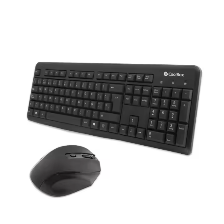 CoolBox - COO-KTR-02W teclado Ratón incluido Oficina RF inalámbrico QWERTY Español Negro COO-KTR-02W - 1