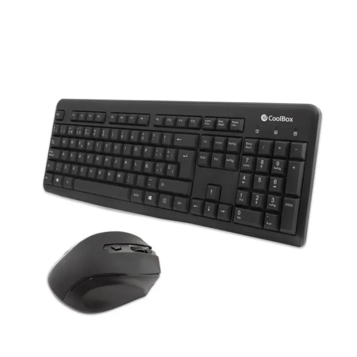 CoolBox - COO-KTR-02W teclado Ratón incluido Oficina RF inalámbrico QWERTY Español Negro COO-KTR-02W - 1