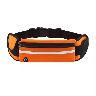 Cinturón de running con soporte para teléfono | Bolsa de cintura para correr para teléfono, auriculares y botella de agua | Cinturón de running impermeable unisex (naranja) - 1