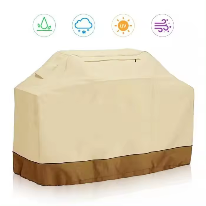 Funda para Parrilla-JINZDASU-Beige-145x61x117 cm-Lona Oxford 210D - Impermeable - 1