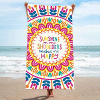 Toalla De Playa De Microfibra Secado Rápido Tamaño Grande 31.5*63 Pulgadas Toalla De Natación Super Absorbente Para Piscina - details 3