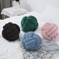 Cojín Decorativo De Lana Suave Con Nudo Manual Para Sala De Estar Y Cama JAF012 Almohada De Terciopelo Redondo Para Sofá Y Cama - details 3
