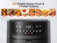 OstarkDom Freidora sin Aceite 6L, Freidora de aire caliente 6L, Regulable hasta 200 ° C, Temporizador 60 minutos, Apagado automático, 1500W - details 3