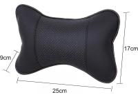 2 UDS almohada de cuero PU para el cuello del coche, almohada para Descenso del Cuello, reposacabezas - details 1