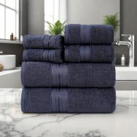 Juego De Toallas De Baño De Algodón 6 Piezas 2 Toallas De Lavado 2 Toallas De Mano 2 Toallas De Baño Absorbentes Secado Rápido Suaves Para Baño Hotel - details 6
