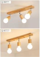 Lámpara De Techo LED En Madera E27 Para Baño Y Restaurante Iluminación De Pasillo Y Mirador Soporte De Pared No Dimmable Fuente De Luz LED - details 2