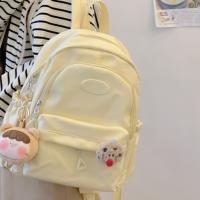 Mochila Grande Para Mujer Impermeable Ligera De Nylon Sólido Sin Colgantes Mochila Estudiantil Con Cierre De Cremallera - details 15