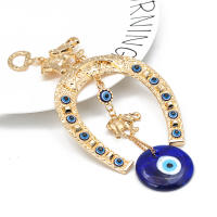 Lucky Eye Llavero De Elefante Dorado Con Corán Islámico Decoración De Pared Anteojos De La Suerte Colgante De Metal Para Todos - details 4