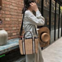 Señora Tote Verano Playa Rayas Correa hombre Bolsa de ratán de DOT de gran capacidad Bolso - details 1
