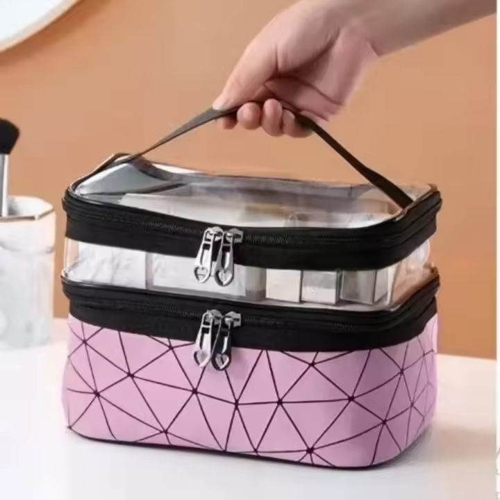 Bolso De Maquillaje Portátil Grande Y Multifuncional Coreano Ringer Bolsa De Viaje Y Almacenamiento Para Diversos Uso - 1