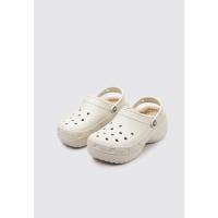Crocs CLASSIC PLATFORM LINED CLOG W Zuecos De Plataforma Mujer Blanco - details 0