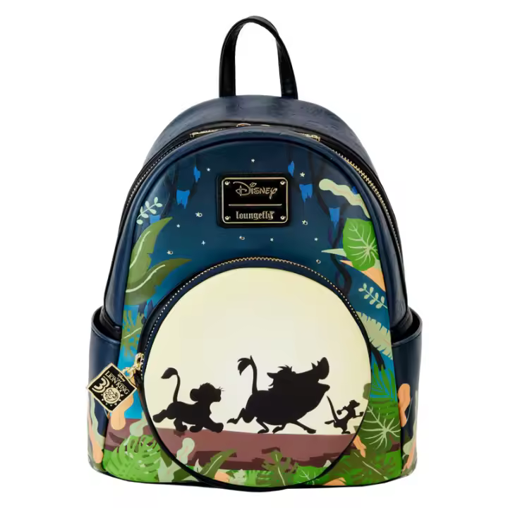 LOUNGEFLY Mochila  Backpack Hakuna Matata Rey Leon Simba Pumba mujer hombre Timón Backpack - 1