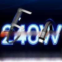 Cargador Multiusos Plegable De 240W Con Soporte Para Teléfono Y Cable De Datos Tipo C 2-en-1 Carga Rápida Metálico Para Teléfonos Móviles - details 2