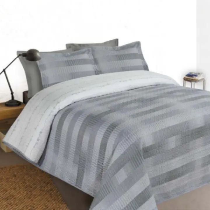 Textil Blanca Colcha Bouti Modelo Mikado Reversible de Bianca Textil 100% Microfibra - 1