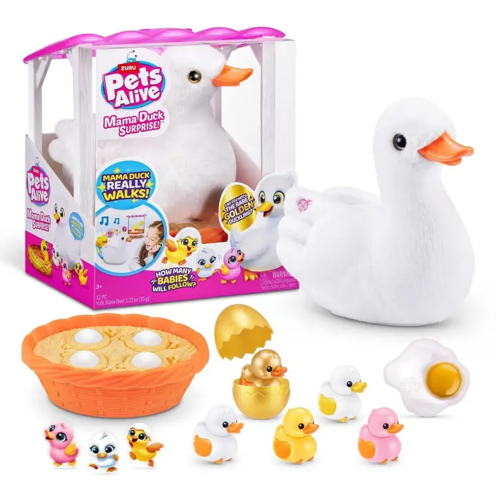 Mama Pato Electrónica con patitos, pasea y canta de Pets Alive - 1