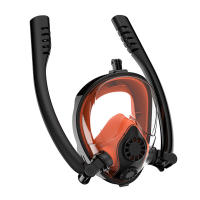 Máscara de snorkel de doble tubo totalmente seca, antiasfixia, antiempañamiento, integrada, de alta definición, con amplio campo de visión. - details 15
