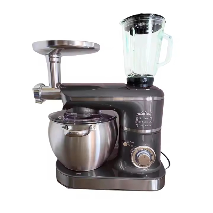 Robot de cocina Amasadora y batidora Homelux 3 en 1, 8.5 litros y 2300w. Funciones, Movimiento Planetario, Diseño Elegante, Bol de Acero de 8.5 L y Accesorios para Batir y Amasar - 1