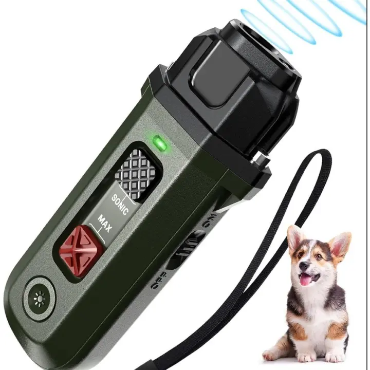 Dispositivo Antiladridos Ultrasónico Recargable para Perros - Control de Ladridos a 33 Pies - 1