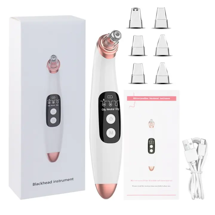 Eliminador de puntos Negros Eléctrico, limpador de Poros con microristales y burbujas Pequeños, instrument Electrónico de Belleza. - 1