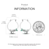 Pendientes De Aro De Plata 925 Para Mujer Con Zirconia Joyería De Moda Regalo Original Eardrop Pendientes Metálicos Tipo Aro - details 48