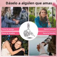 Pendiente Original De Joyería De Moda Clásica Serie Romántica Loto De Bolas S925 Plata Pura Con Zirconia Regalo DIY - details 1